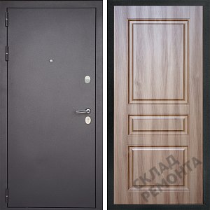 М 5 ТЕРМО ДВЕРЬ 3 КОНТУРА 960 Пр 90-100мм Ч.муар/ЛОРД 45 вяз барон светлый